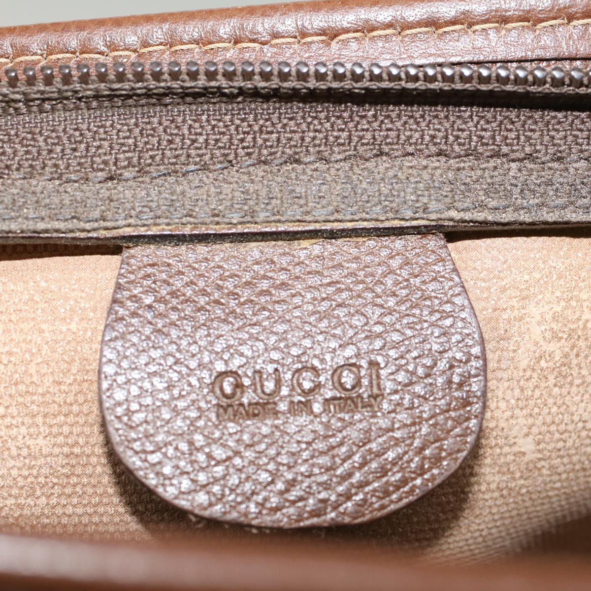 GUCCI GG Supreme Clutch Bag PVC Leather Beige 014 115 6063 57627
