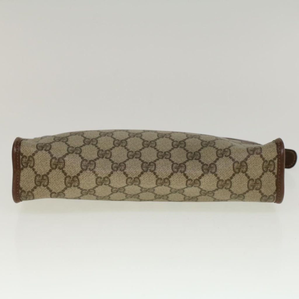 GUCCI GG Supreme Clutch Bag PVC Leather Beige 014 115 6063 57627