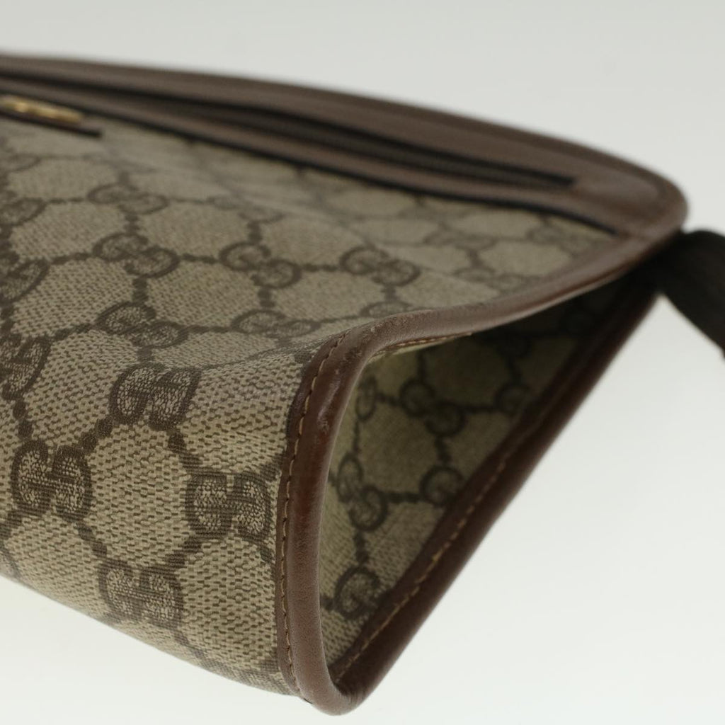 GUCCI GG Supreme Clutch Bag PVC Leather Beige 014 115 6063 57627