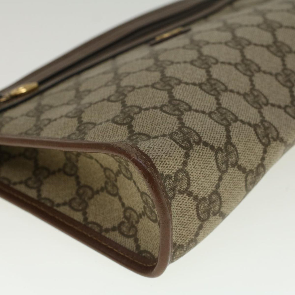 GUCCI GG Supreme Clutch Bag PVC Leather Beige 014 115 6063 57627