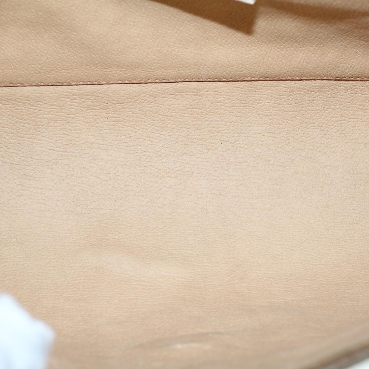 GUCCI GG Canvas Web Sherry Line Clutch Bag PVC Leather Beige Green 57661