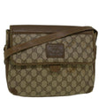 GUCCI GG Canvas Shoulder Bag PVC Leather Beige 57669