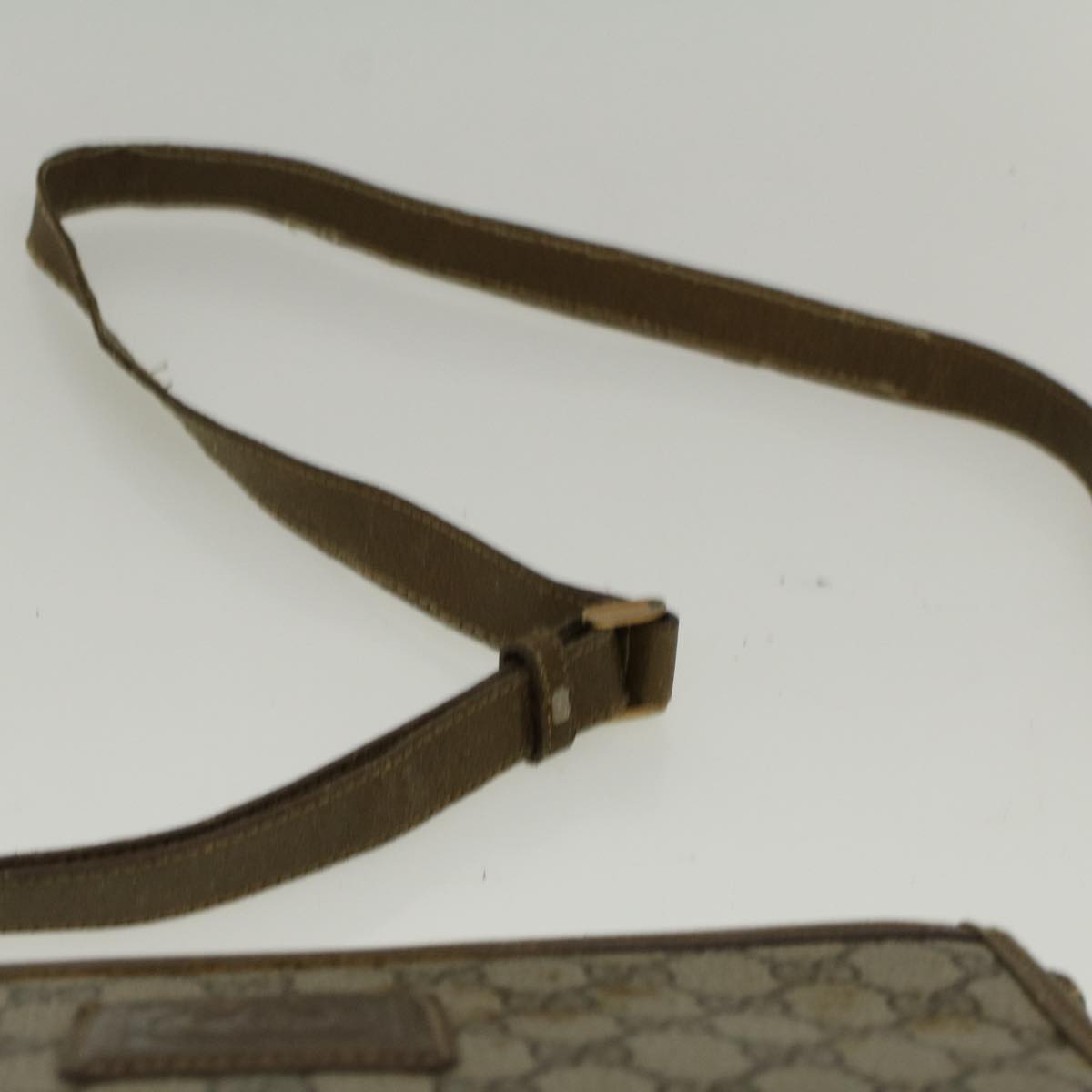 GUCCI GG Canvas Shoulder Bag PVC Leather Beige 57669
