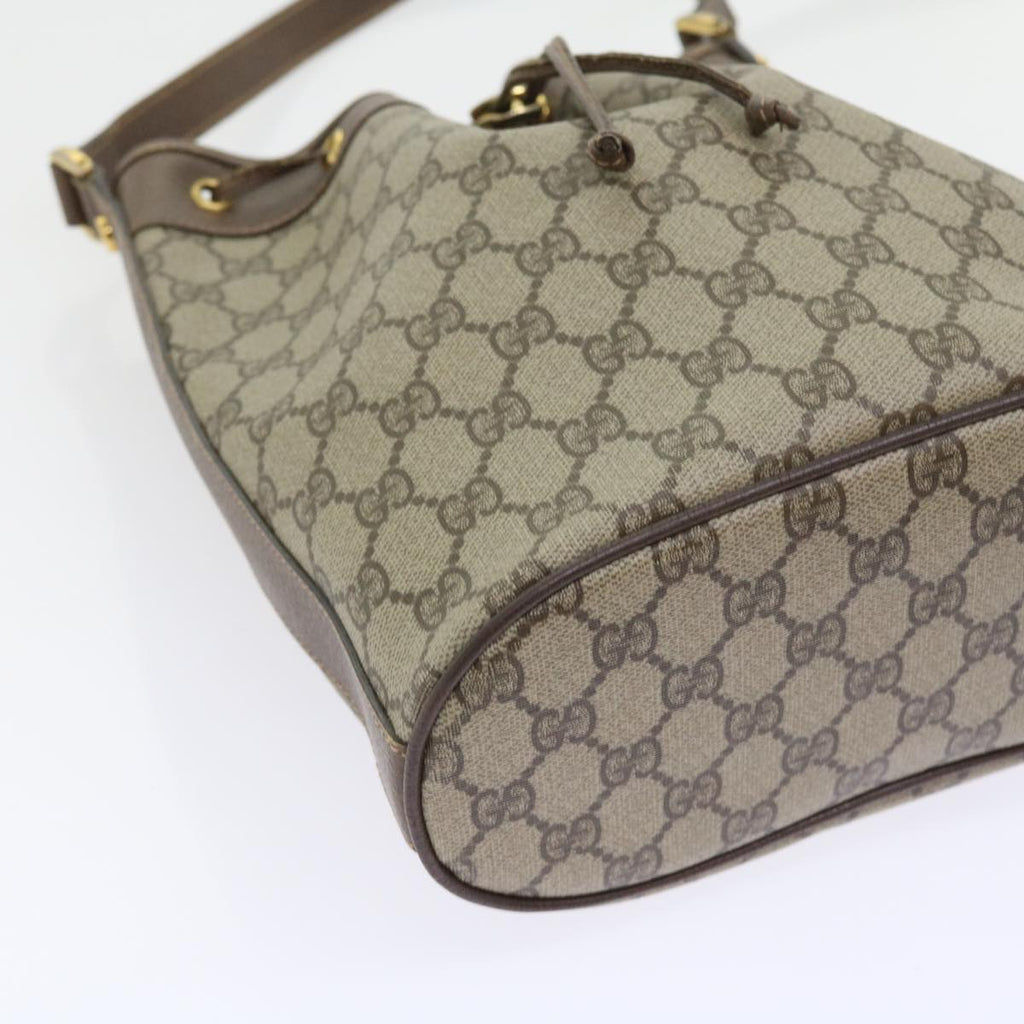 GUCCI GG Supreme Shoulder Bag PVC Leather Beige 001 115 57674