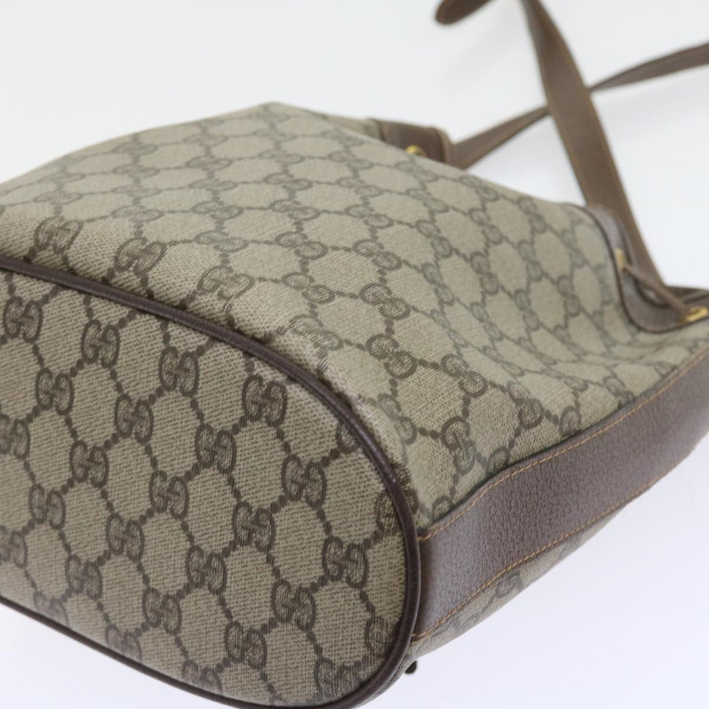 GUCCI GG Supreme Shoulder Bag PVC Leather Beige 001 115 57674