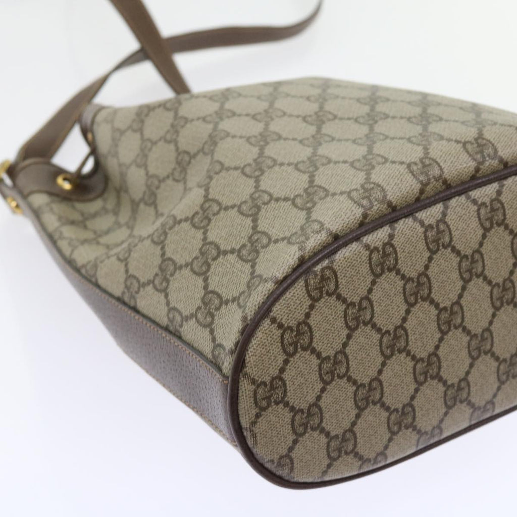 GUCCI GG Supreme Shoulder Bag PVC Leather Beige 001 115 57674