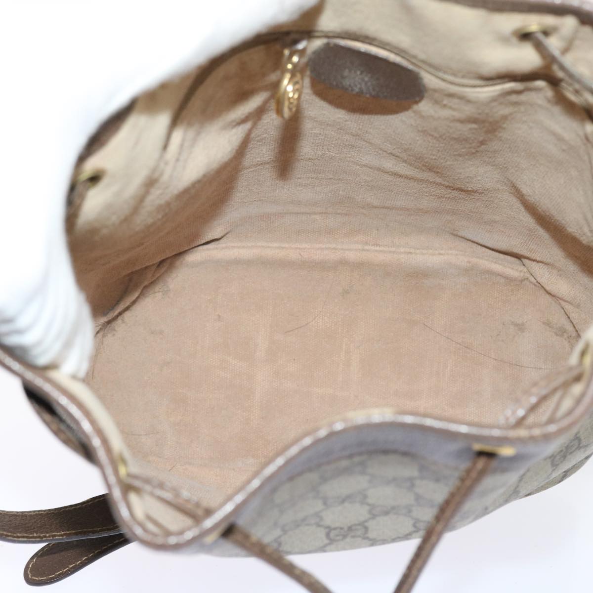 GUCCI GG Supreme Shoulder Bag PVC Leather Beige 001 115 57674