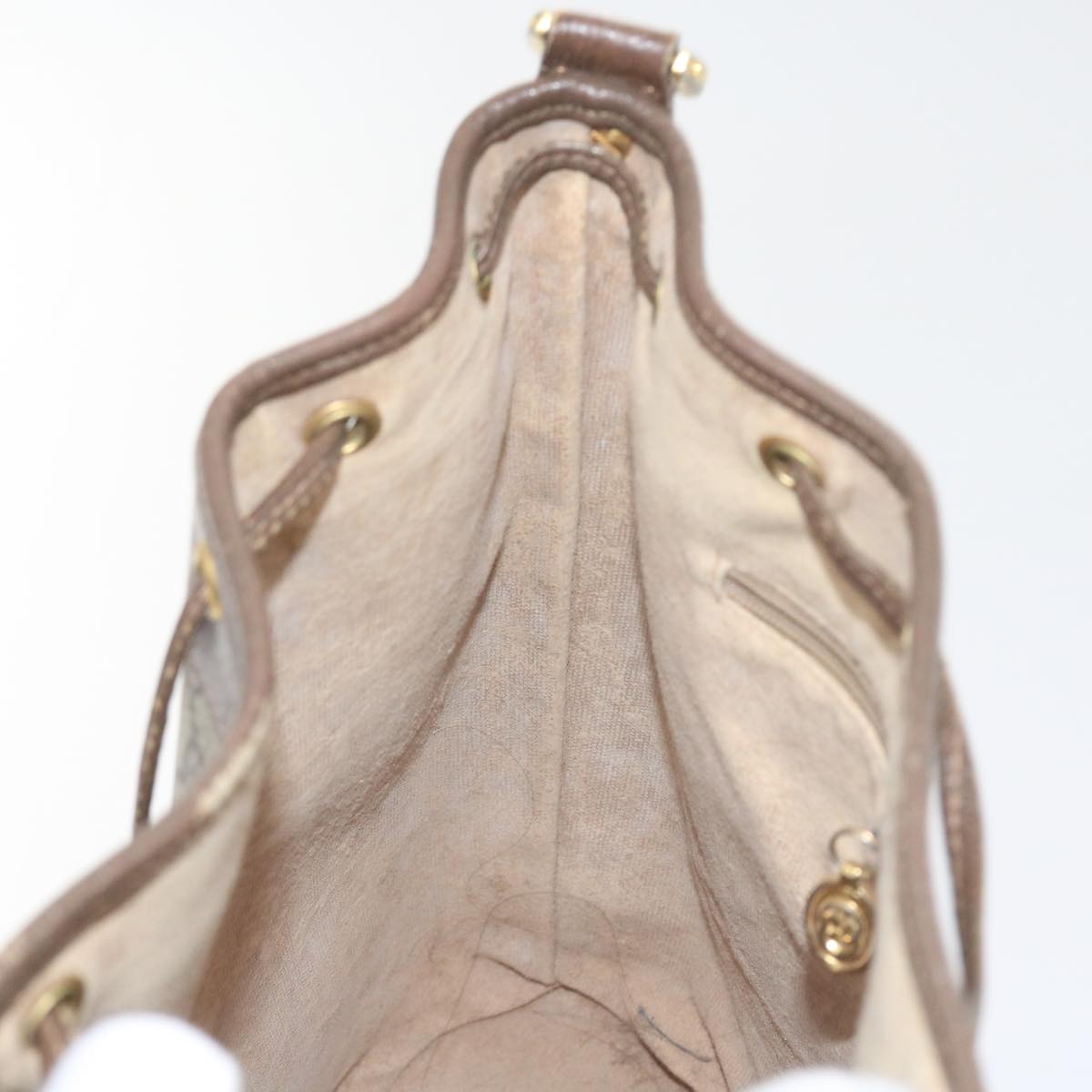GUCCI GG Supreme Shoulder Bag PVC Leather Beige 001 115 57674