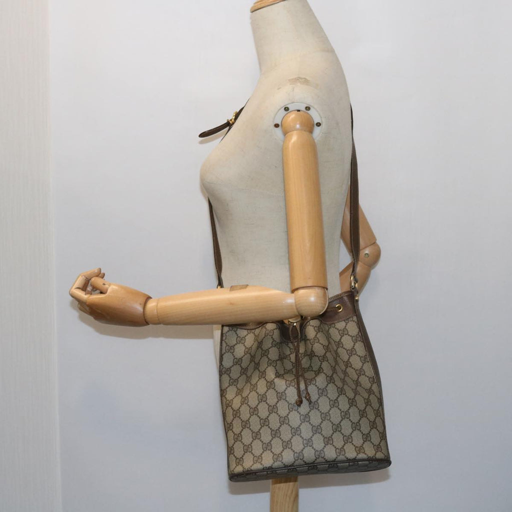 GUCCI GG Supreme Shoulder Bag PVC Leather Beige 001 115 57674
