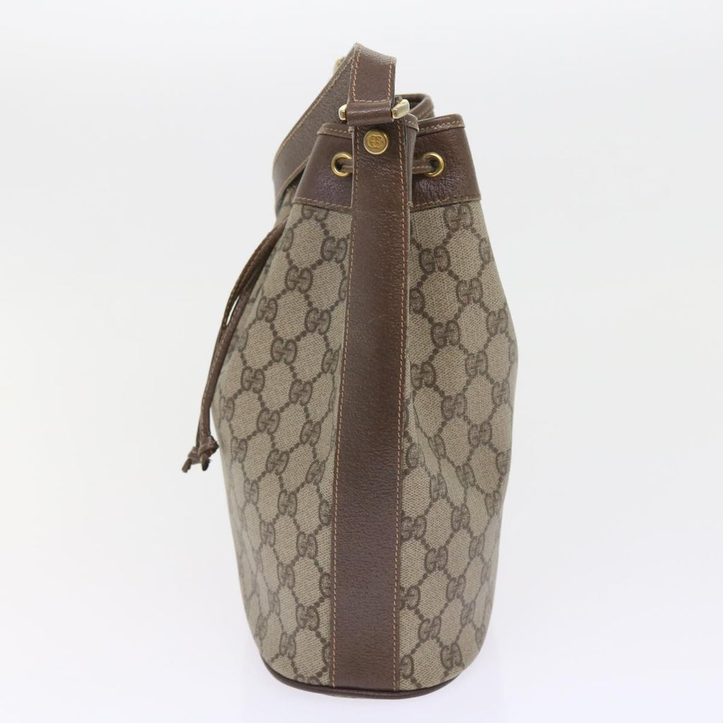 GUCCI GG Supreme Shoulder Bag PVC Leather Beige 001 115 57674