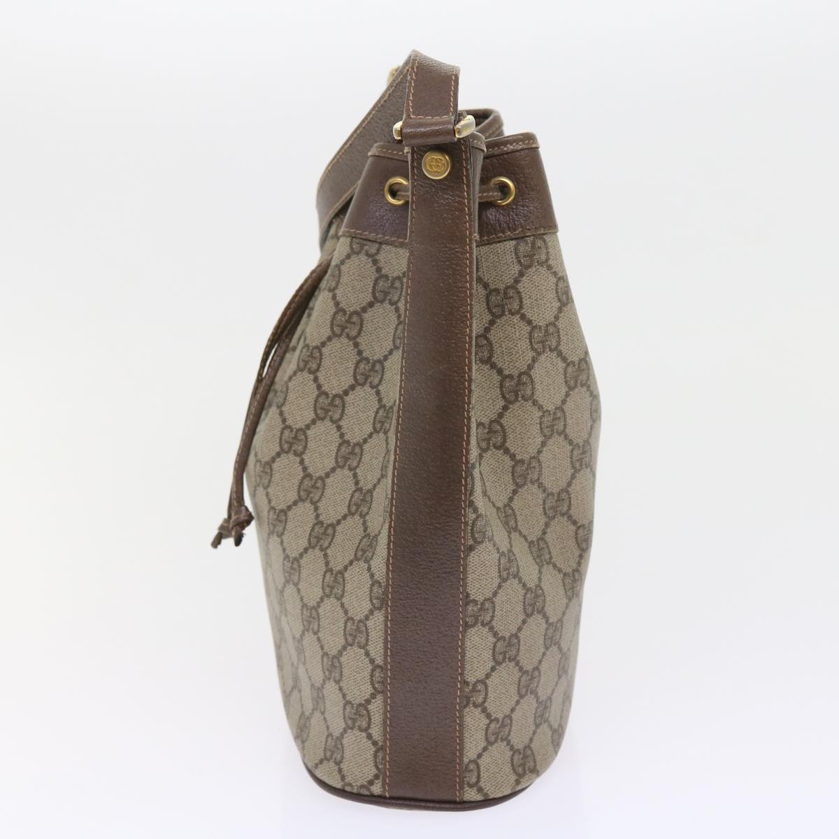 GUCCI GG Supreme Shoulder Bag PVC Leather Beige 001 115 57674