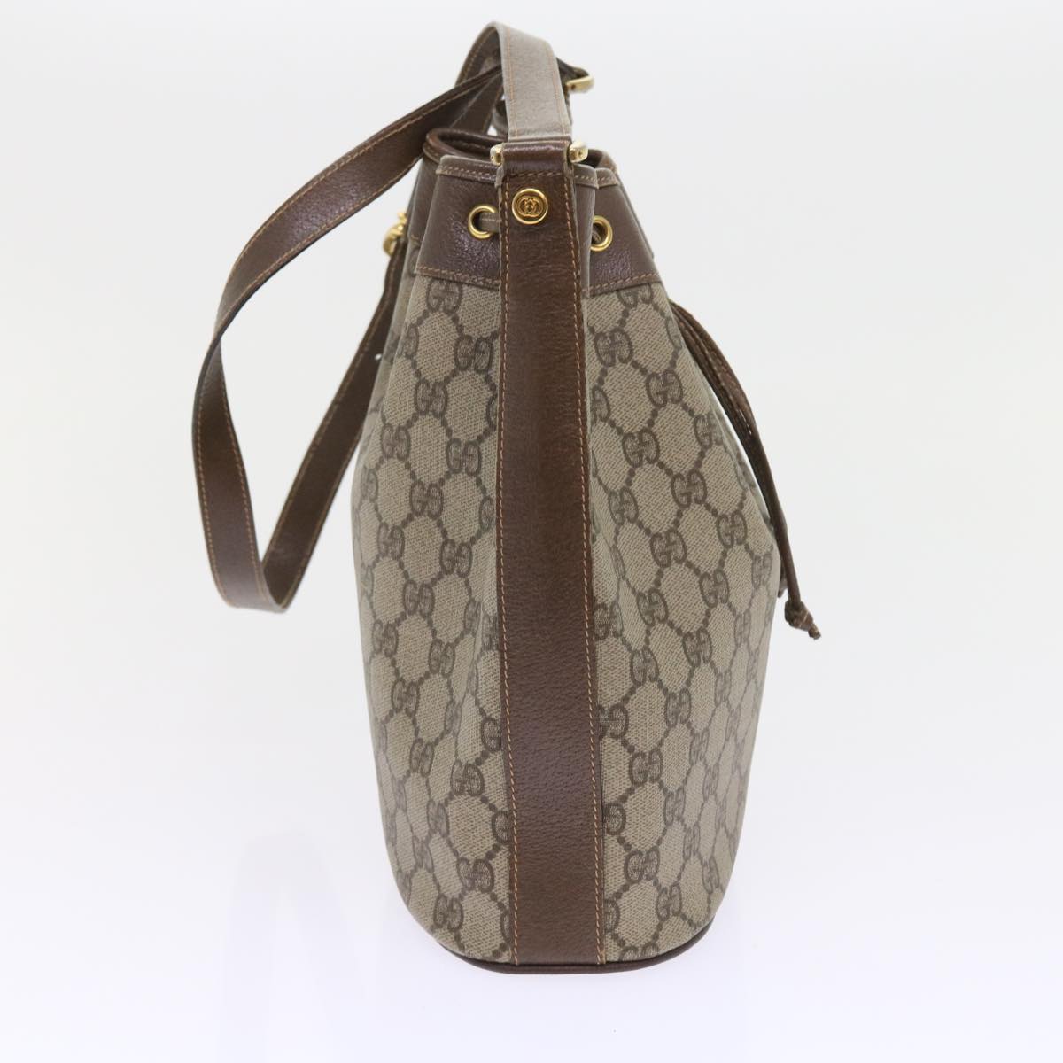 GUCCI GG Supreme Shoulder Bag PVC Leather Beige 001 115 57674