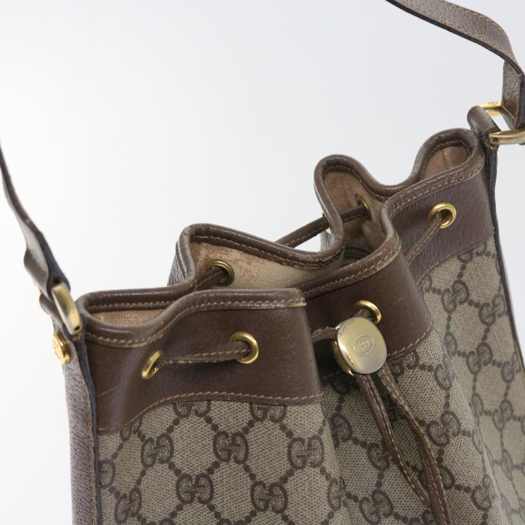 GUCCI GG Supreme Shoulder Bag PVC Leather Beige 001 115 57674