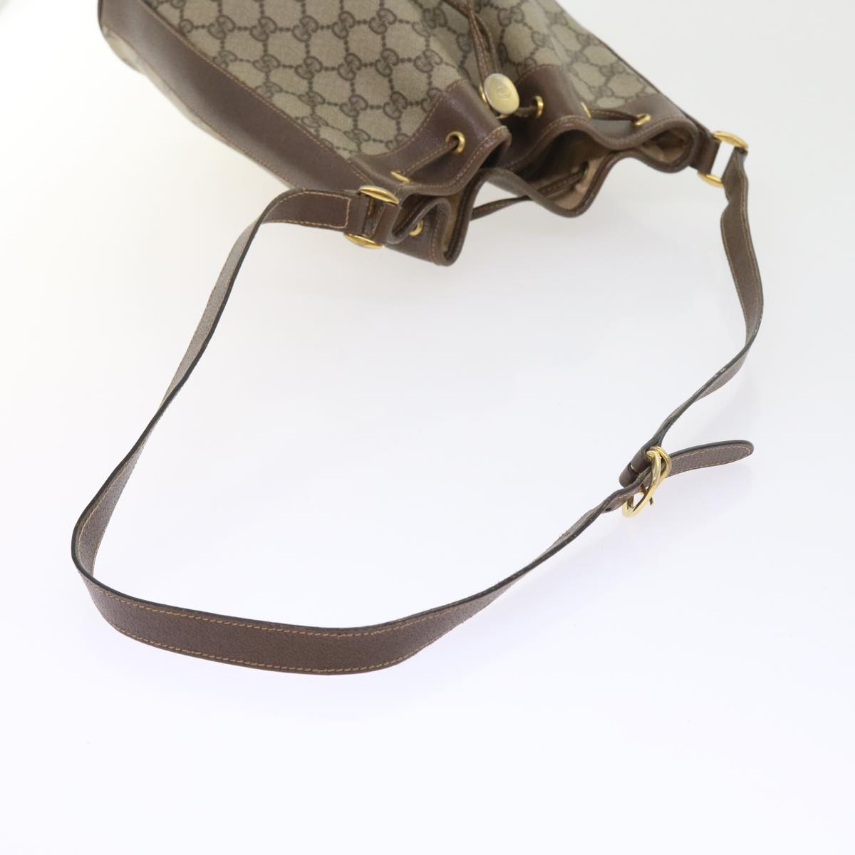 GUCCI GG Supreme Shoulder Bag PVC Leather Beige 001 115 57674