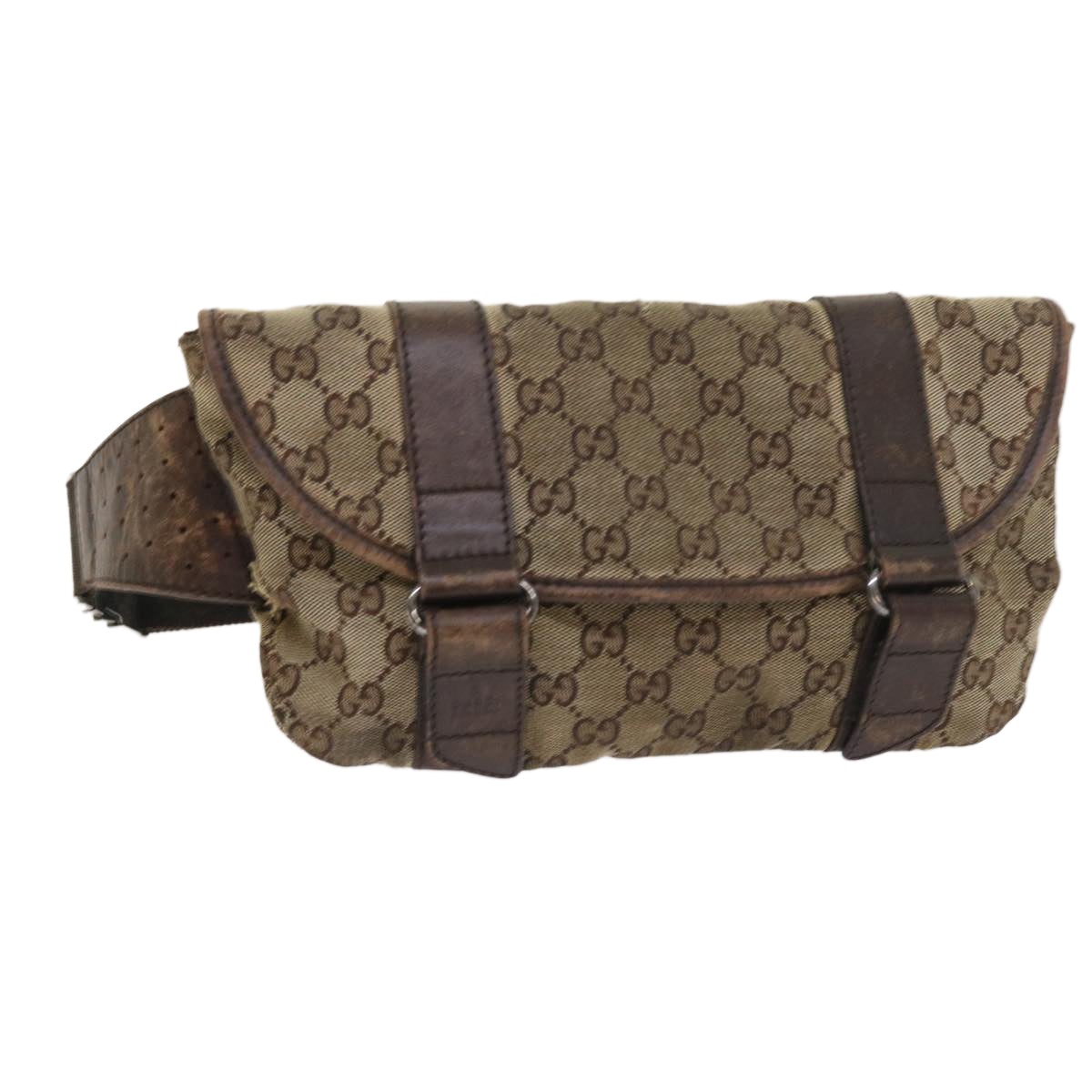 GUCCI GG Canvas Waist bag Beige 145851 57676