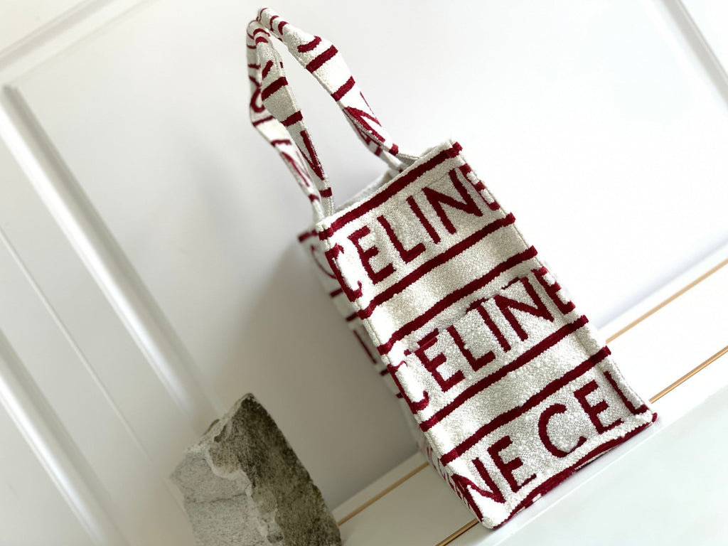 GLAMI Large Cabas Thais In Textile With GLAMI All-Over White / Red For Women 16in/41cm