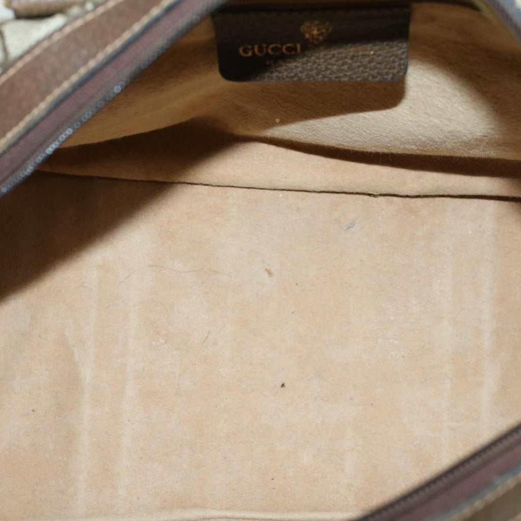 GUCCI GG Supreme Web Sherry Line Hand Bag Beige Red 012 3842 33 39 57733