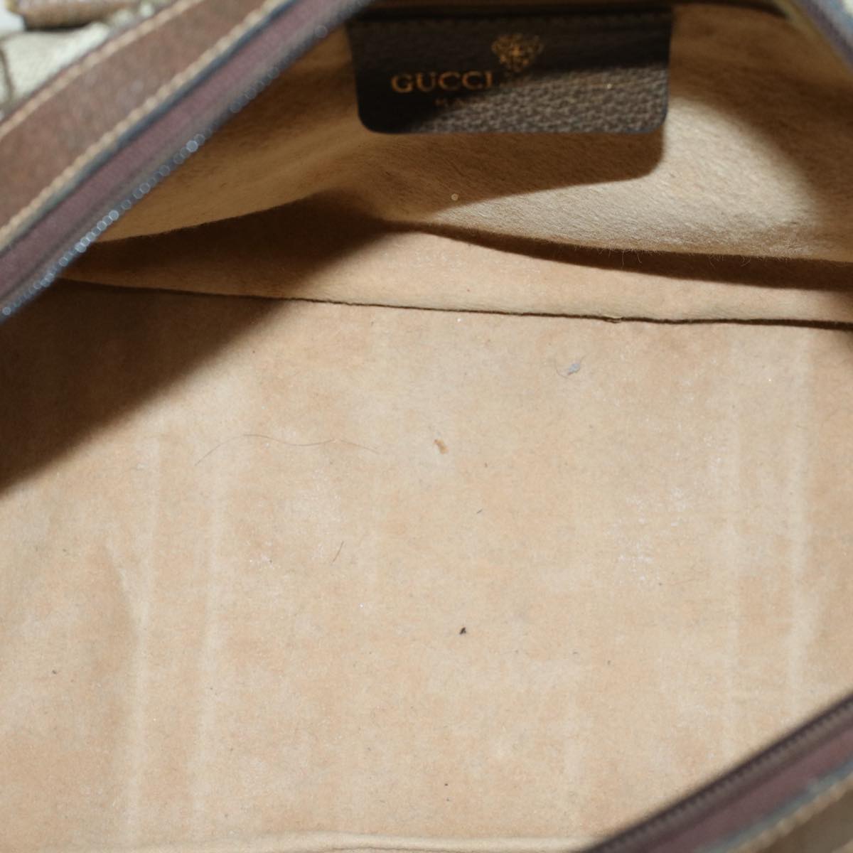 GUCCI GG Supreme Web Sherry Line Hand Bag Beige Red 012 3842 33 39 57733