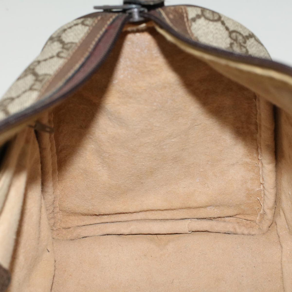 GUCCI GG Supreme Web Sherry Line Hand Bag Beige Red 012 3842 33 39 57733