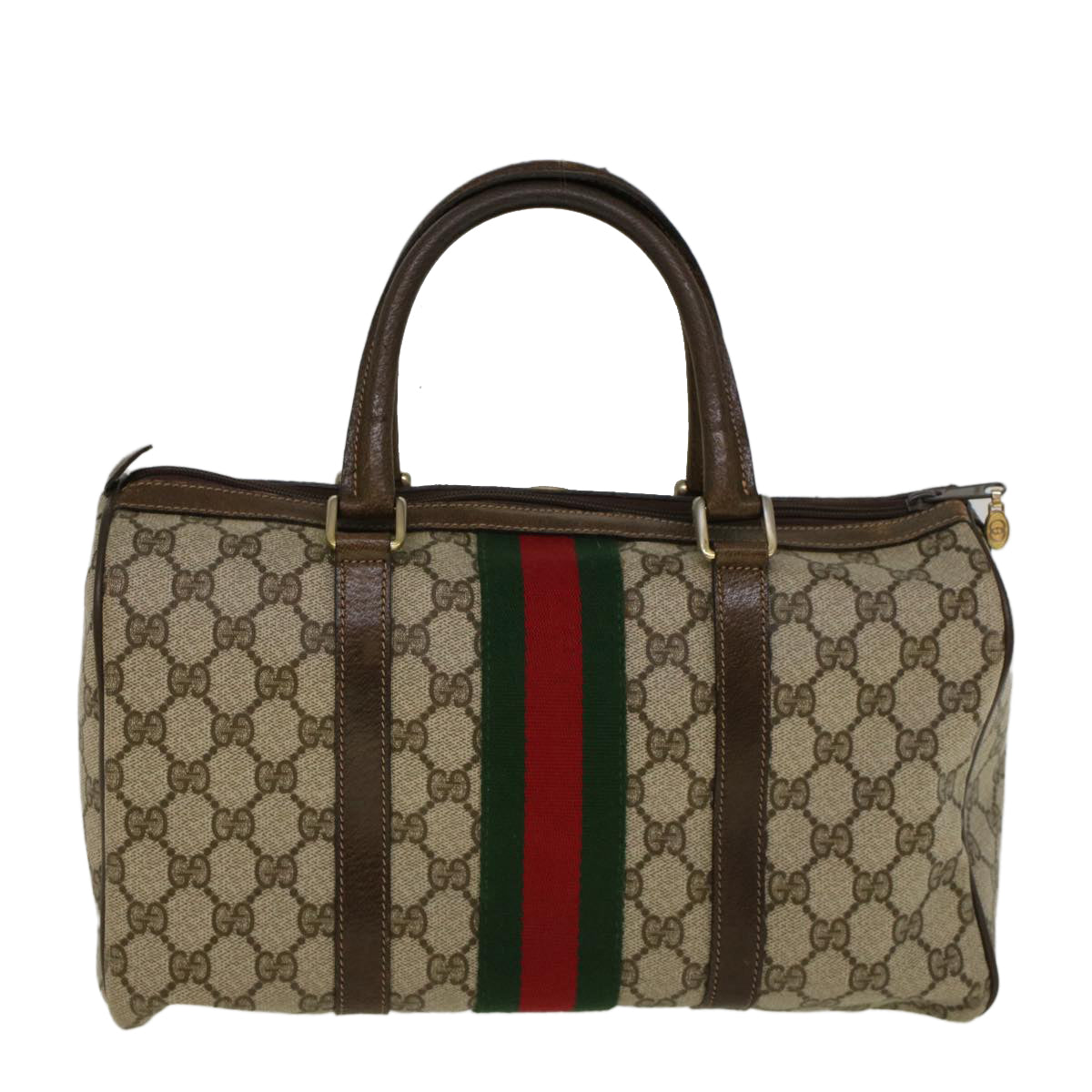 GUCCI GG Supreme Web Sherry Line Hand Bag Beige Red 012 3842 33 39 57733