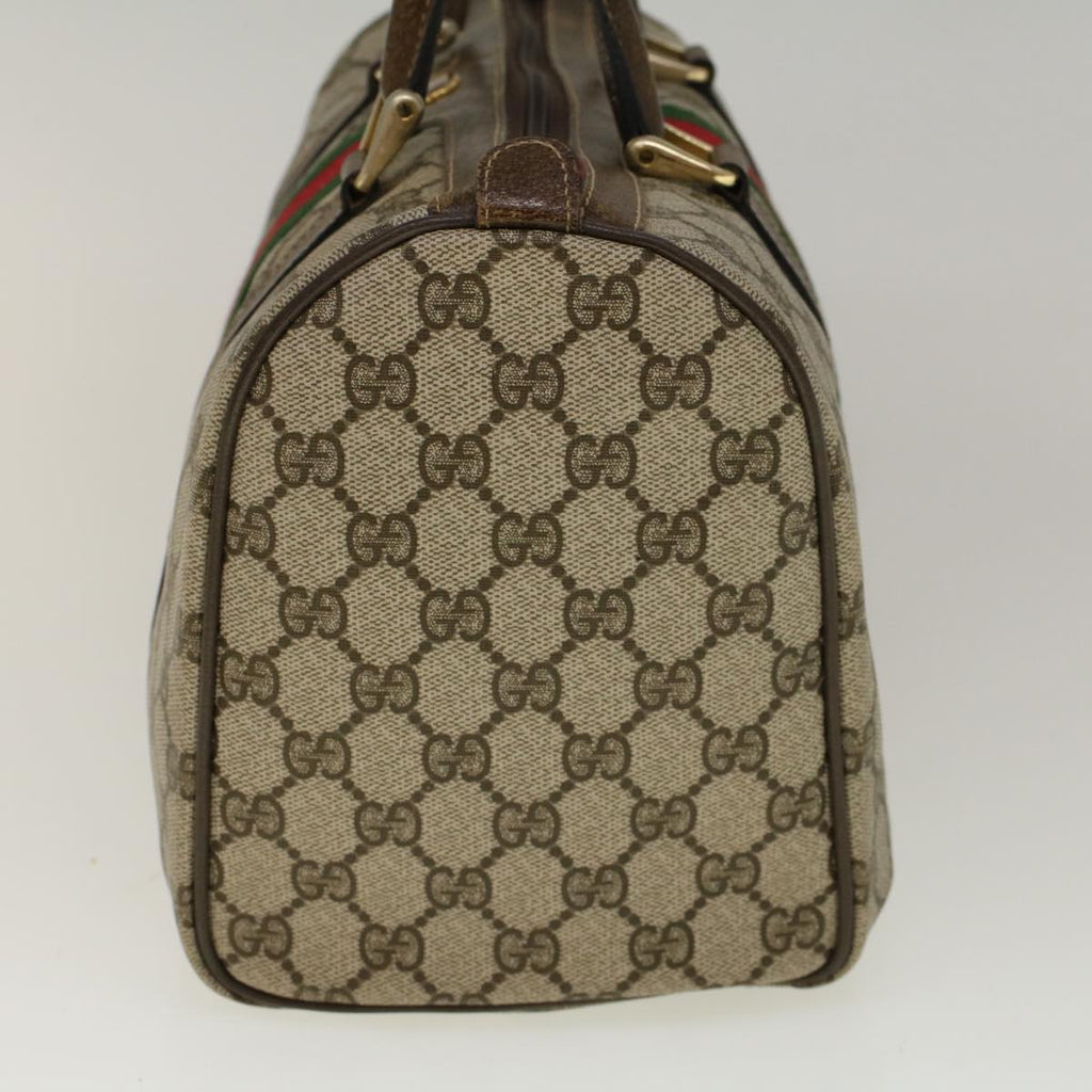 GUCCI GG Supreme Web Sherry Line Hand Bag Beige Red 012 3842 33 39 57733
