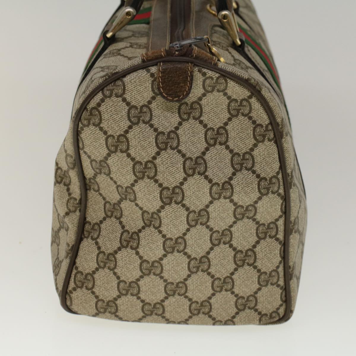GUCCI GG Supreme Web Sherry Line Hand Bag Beige Red 012 3842 33 39 57733