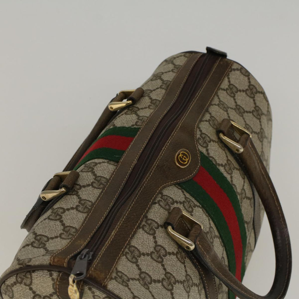 GUCCI GG Supreme Web Sherry Line Hand Bag Beige Red 012 3842 33 39 57733