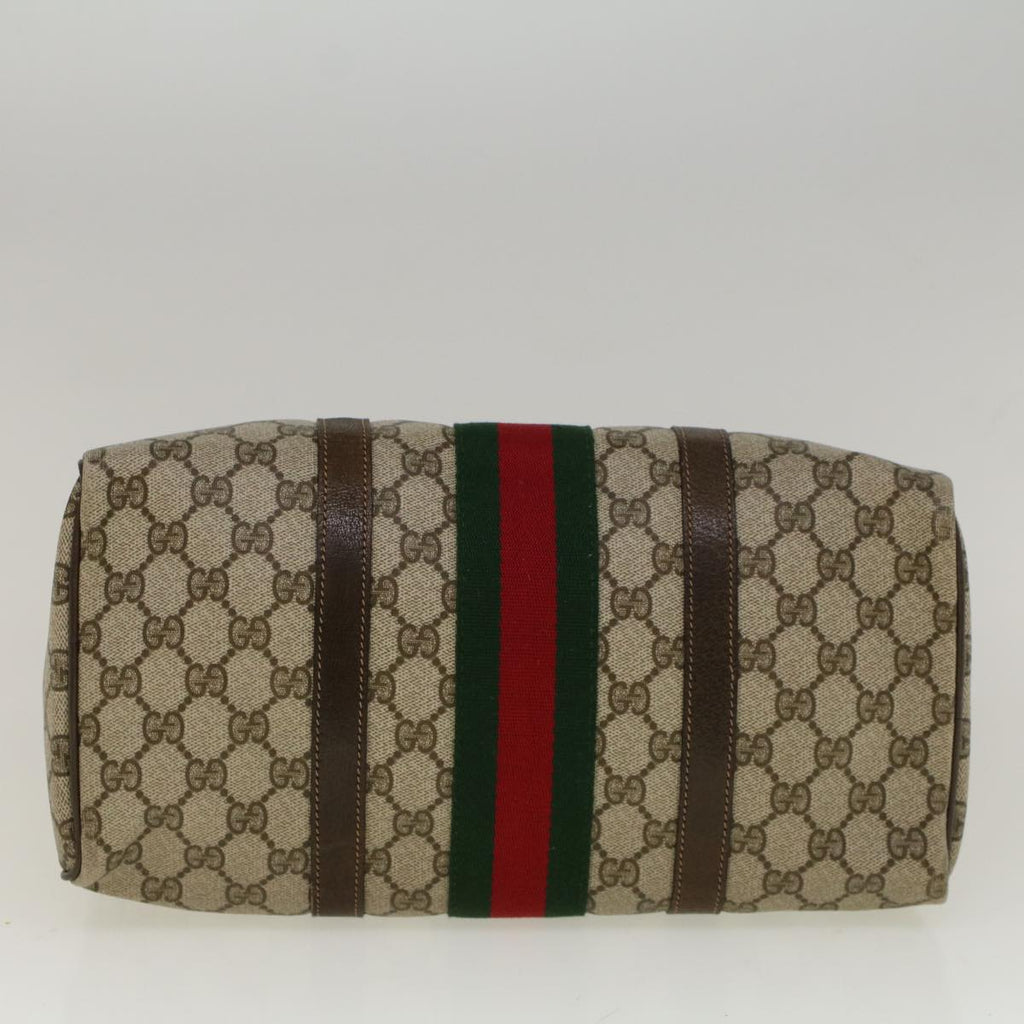 GUCCI GG Supreme Web Sherry Line Hand Bag Beige Red 012 3842 33 39 57733
