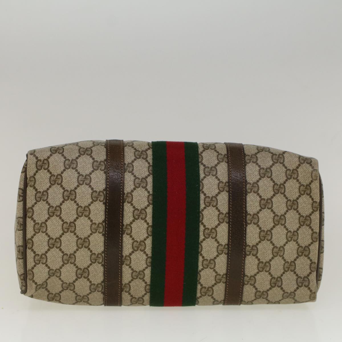 GUCCI GG Supreme Web Sherry Line Hand Bag Beige Red 012 3842 33 39 57733