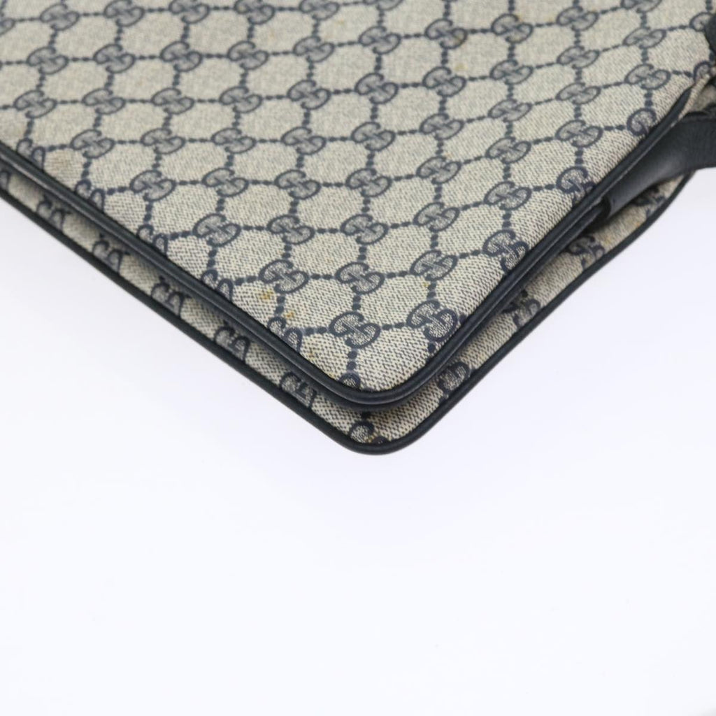 GUCCI GG Supreme Sherry Line Shoulder Bag Navy Red gray 41 02 013 57734