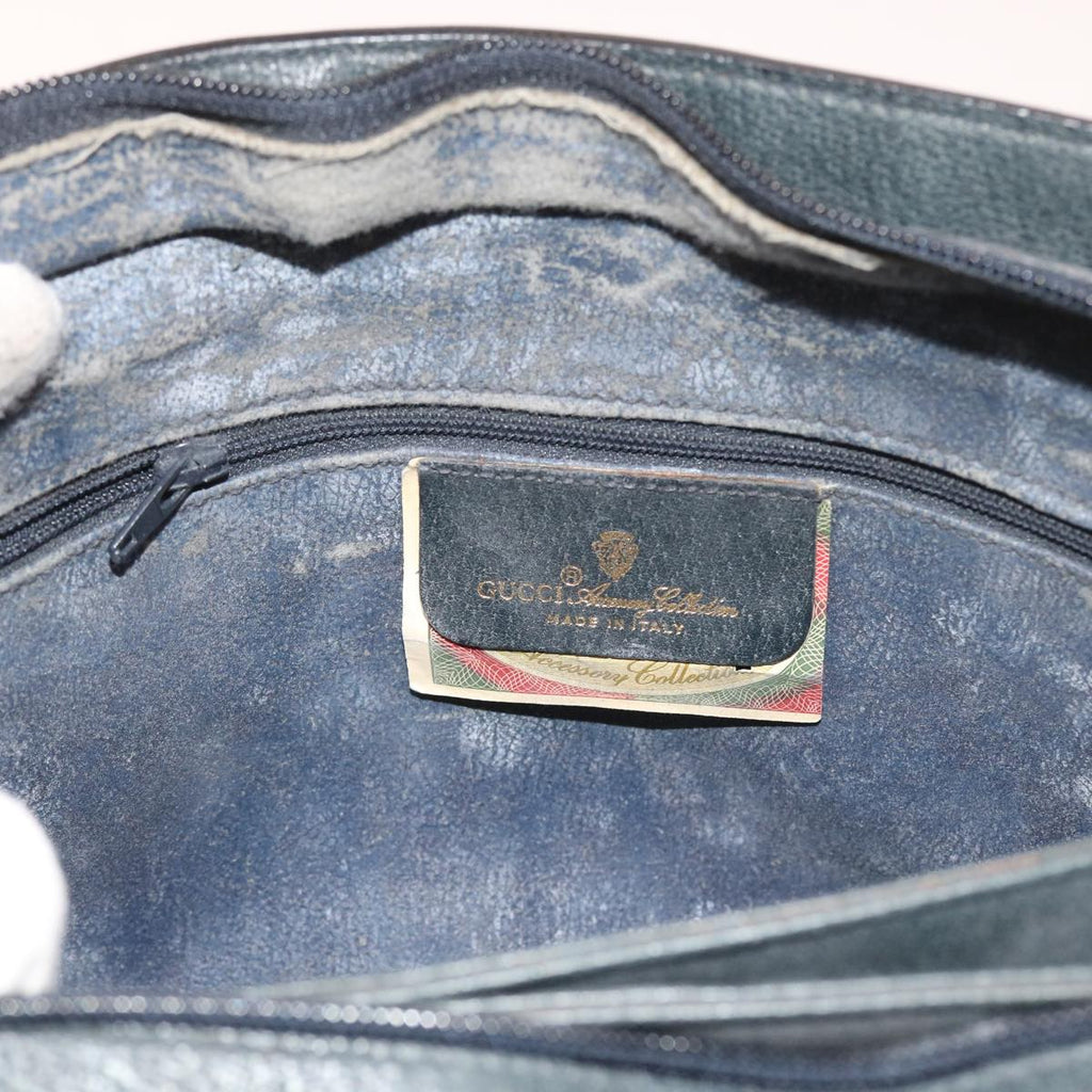GUCCI GG Supreme Sherry Line Shoulder Bag Navy Red gray 41 02 013 57734