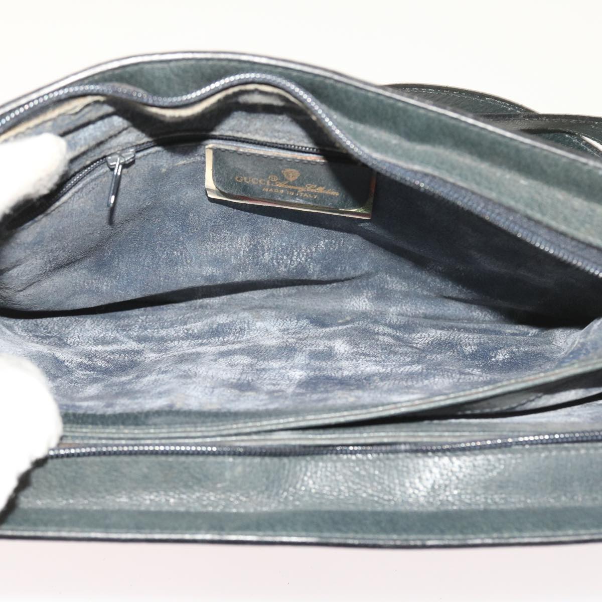 GUCCI GG Supreme Sherry Line Shoulder Bag Navy Red gray 41 02 013 57734