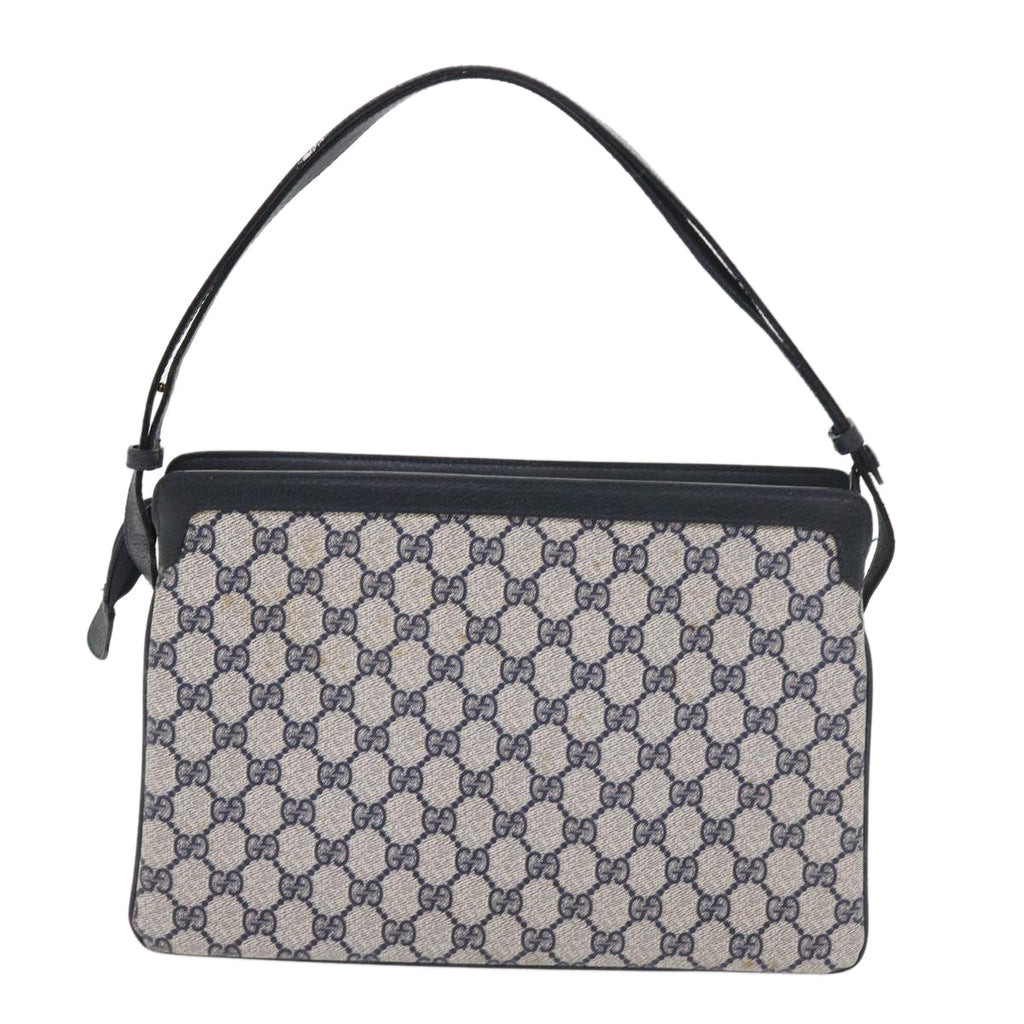 GUCCI GG Supreme Sherry Line Shoulder Bag Navy Red gray 41 02 013 57734