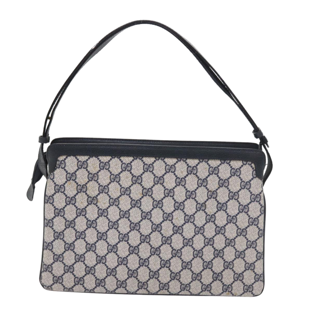 GUCCI GG Supreme Sherry Line Shoulder Bag Navy Red gray 41 02 013 57734