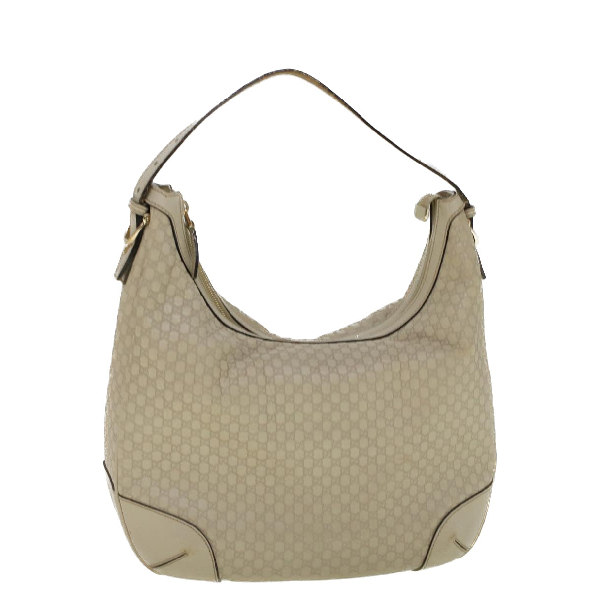 GUCCI GG Canvas Guccissima Shoulder Bag Ivory 309618 57767