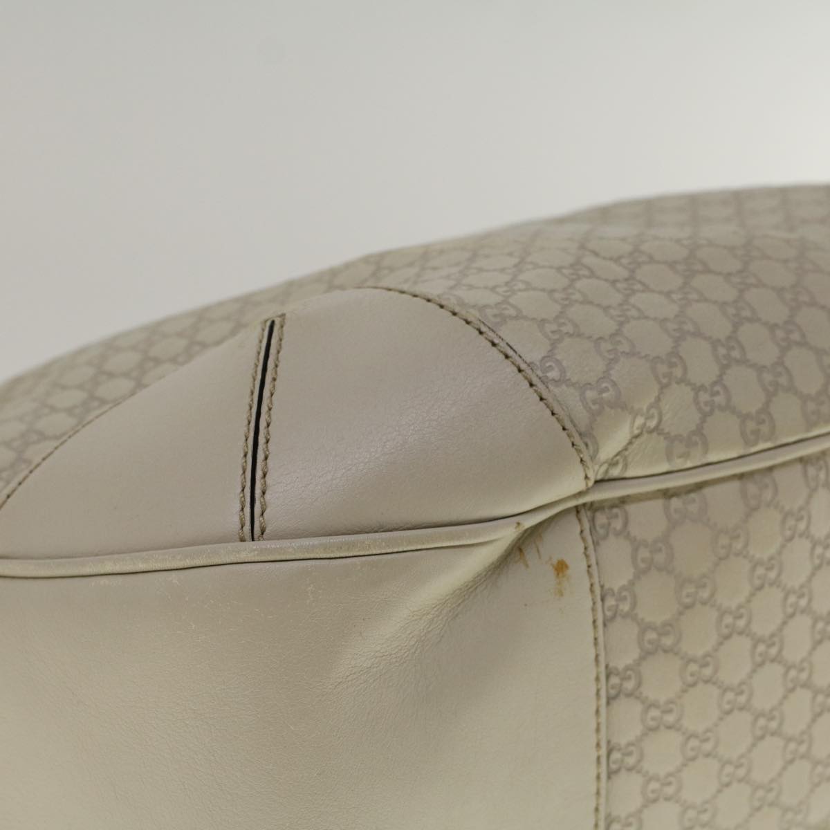 GUCCI GG Canvas Guccissima Shoulder Bag Ivory 309618 57767