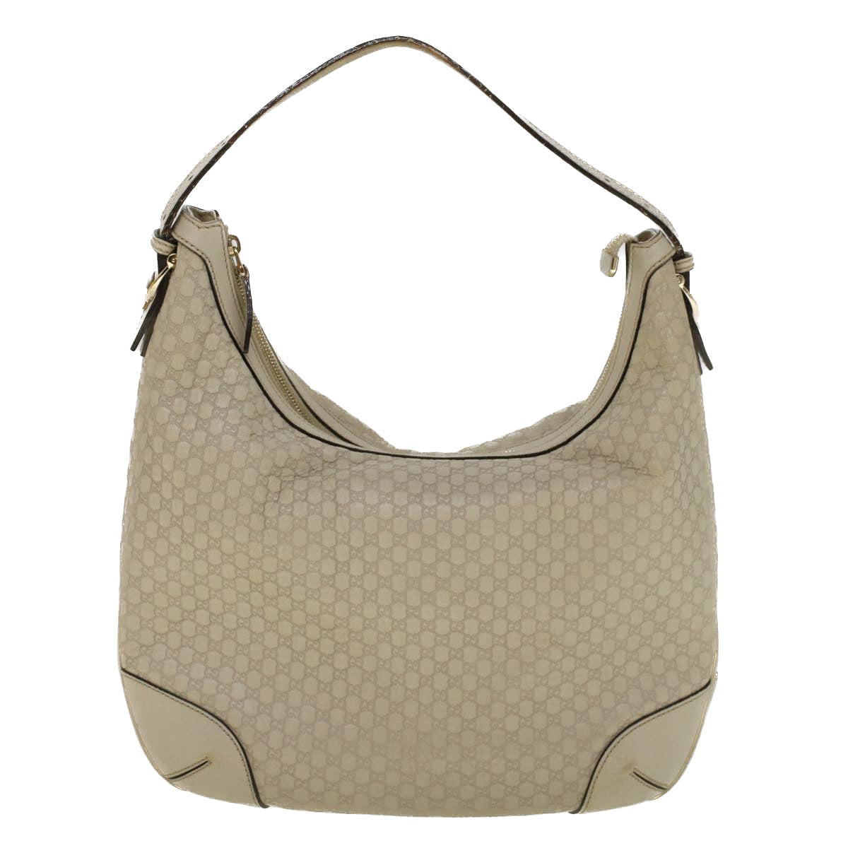 GUCCI GG Canvas Guccissima Shoulder Bag Ivory 309618 57767
