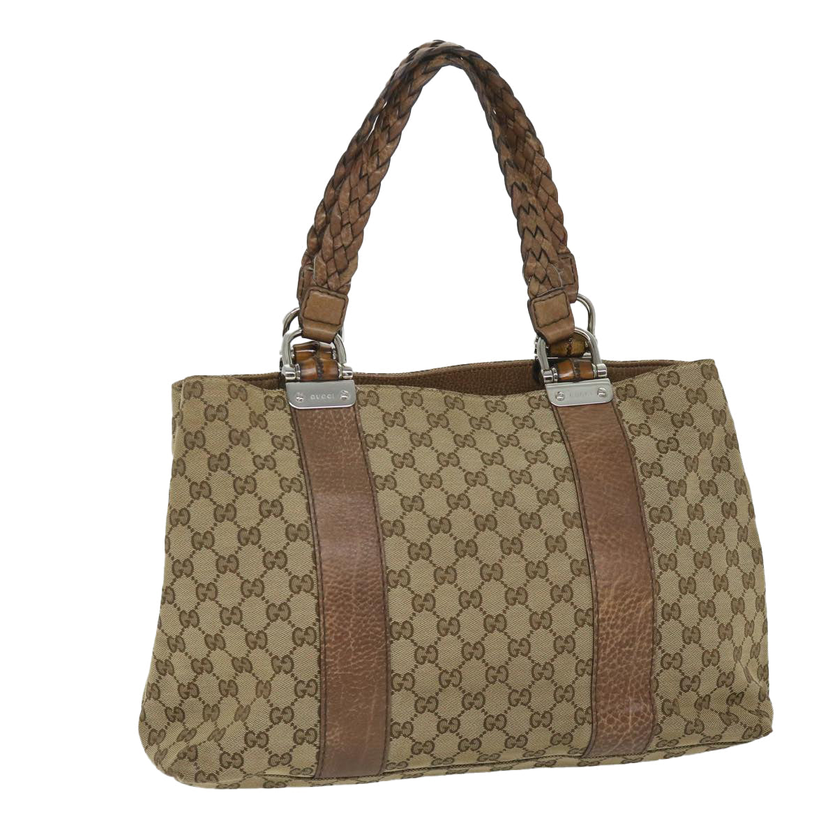 GUCCI GG Canvas Tote Bag Beige 232947 57768