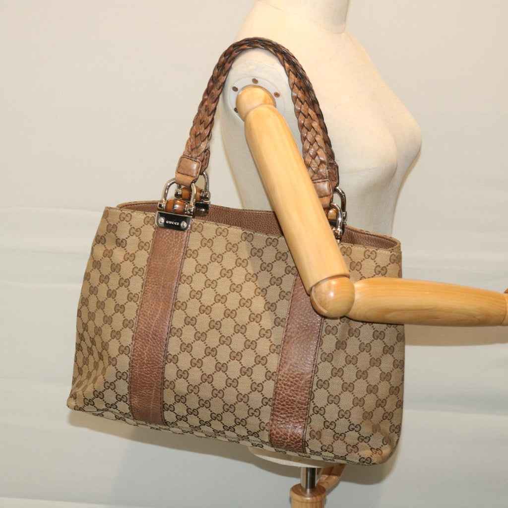 GUCCI GG Canvas Tote Bag Beige 232947 57768