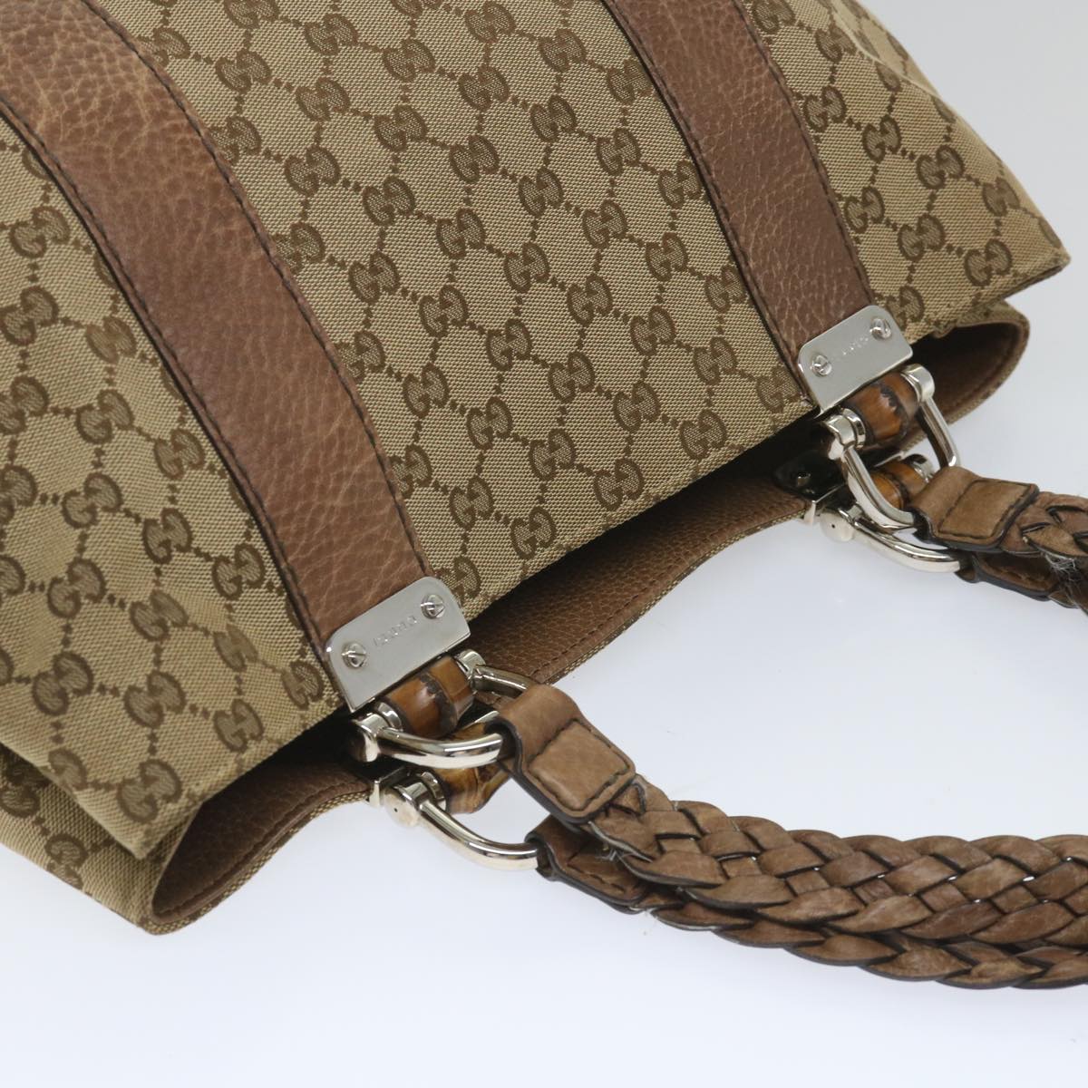 GUCCI GG Canvas Tote Bag Beige 232947 57768