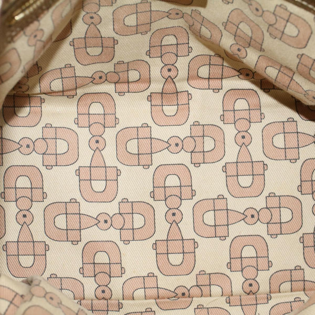 GUCCI GG Canvas Sherry Line Hand Bag Beige Gold Pink 139261 57773