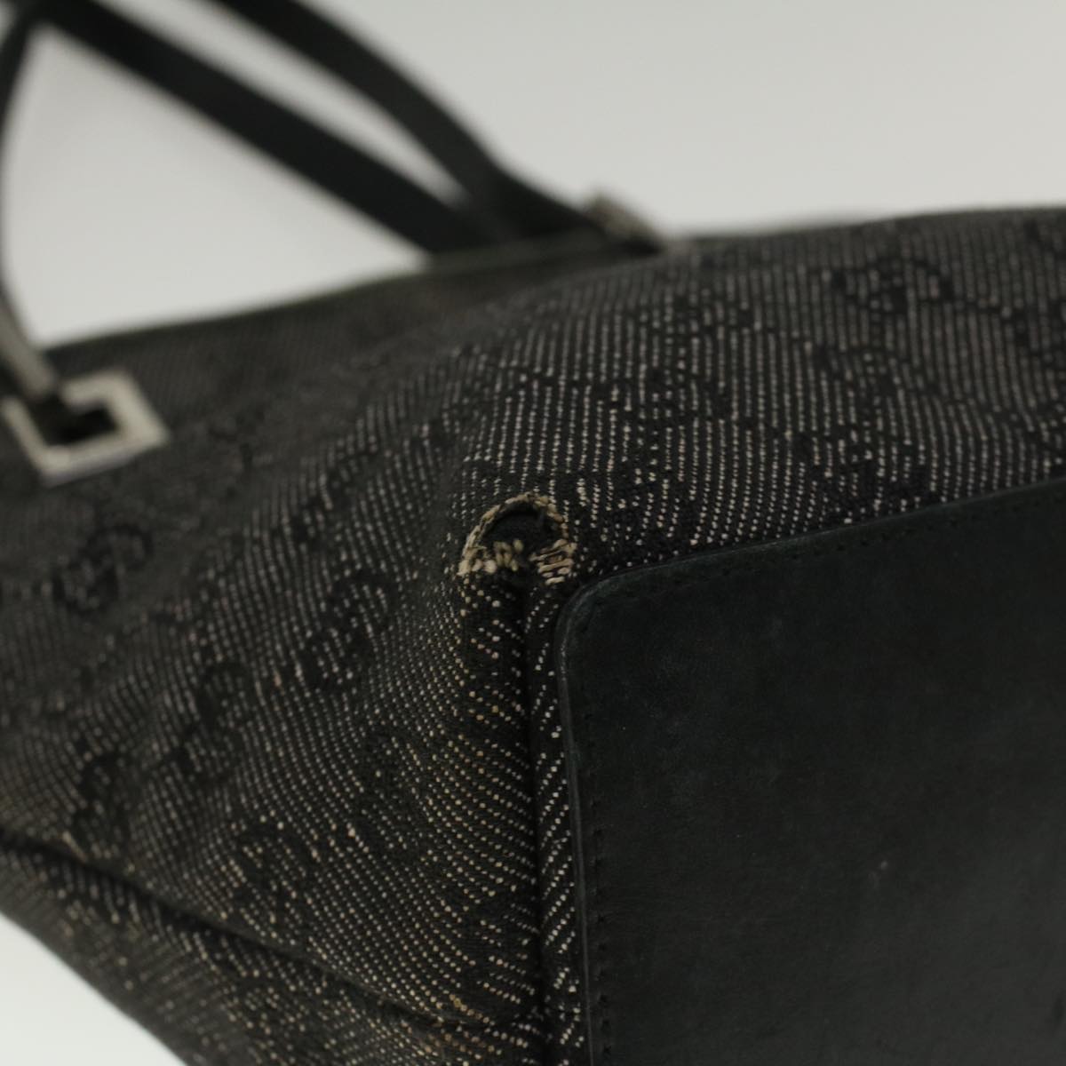 GUCCI GG Canvas Hand Bag Gray 31244 57775