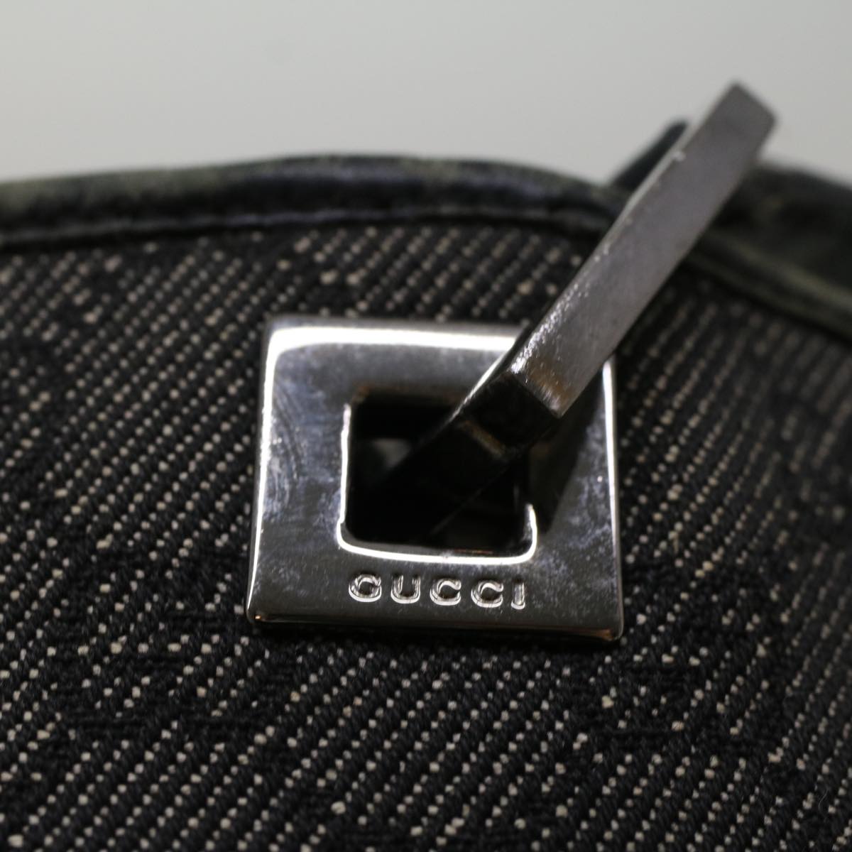 GUCCI GG Canvas Hand Bag Gray 31244 57775
