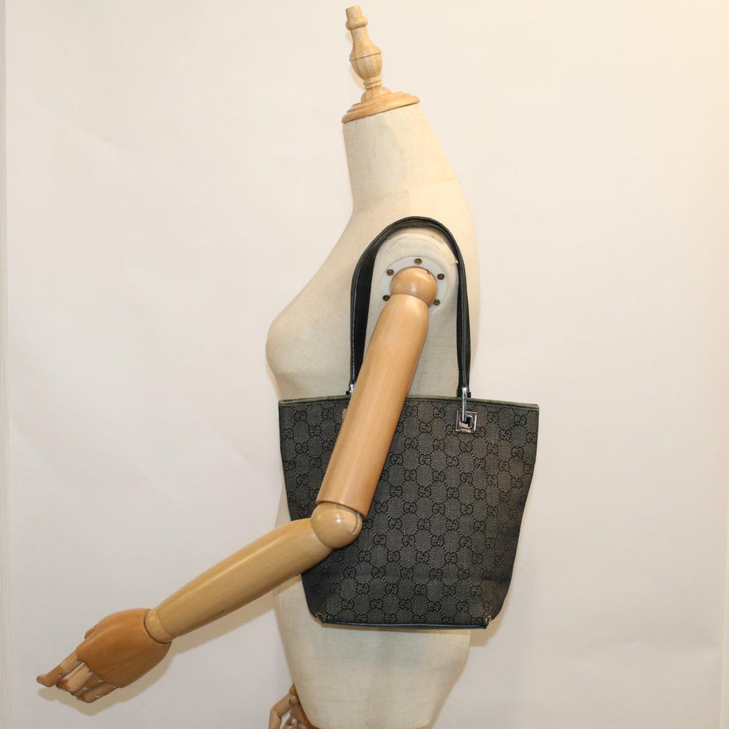 GUCCI GG Canvas Hand Bag Gray 31244 57775