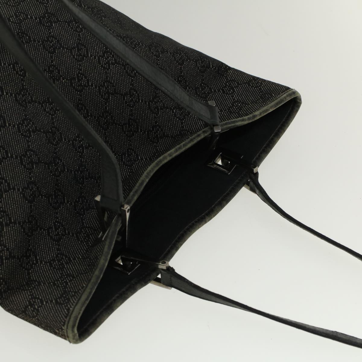 GUCCI GG Canvas Hand Bag Gray 31244 57775