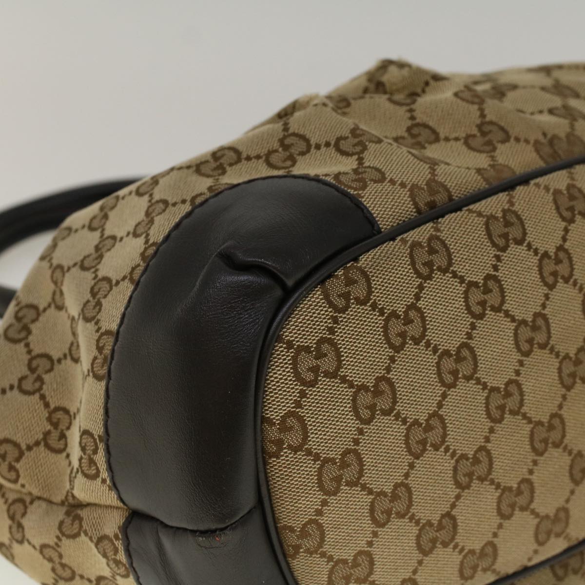 GUCCI GG Canvas Hand Bag 2way Beige 247902 57777