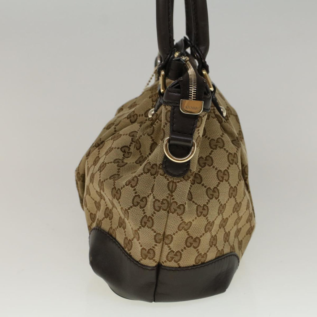 GUCCI GG Canvas Hand Bag 2way Beige 247902 57777