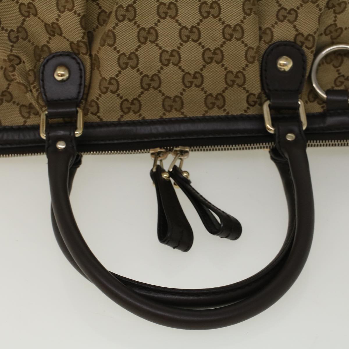 GUCCI GG Canvas Hand Bag 2way Beige 247902 57777
