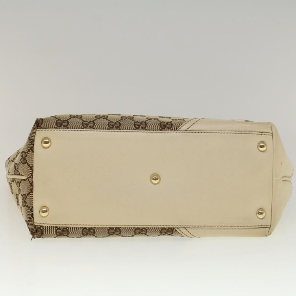 GUCCI GG Canvas Hand Bag Beige 169946 57778