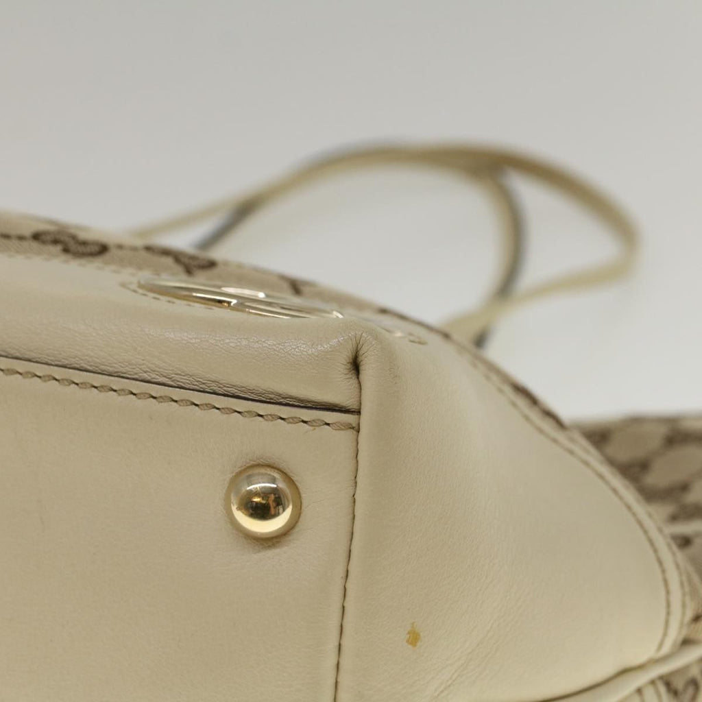 GUCCI GG Canvas Hand Bag Beige 169946 57778
